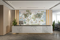 A colorful and adventurous wildlife map wall decor.

