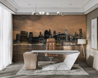 Night City Dreams cityscape mural