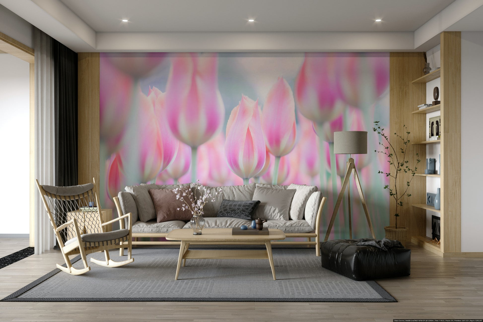 Tulips Jewels beautiful mural wallpaper

