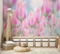 Tulips Jewels vibrant wall mural

