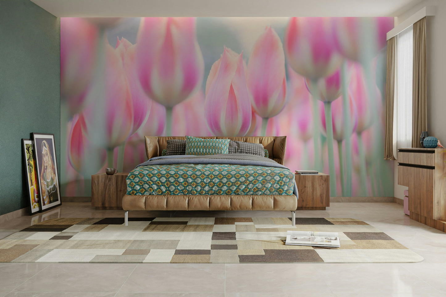 Tulips Jewels sophisticated wallpaper

