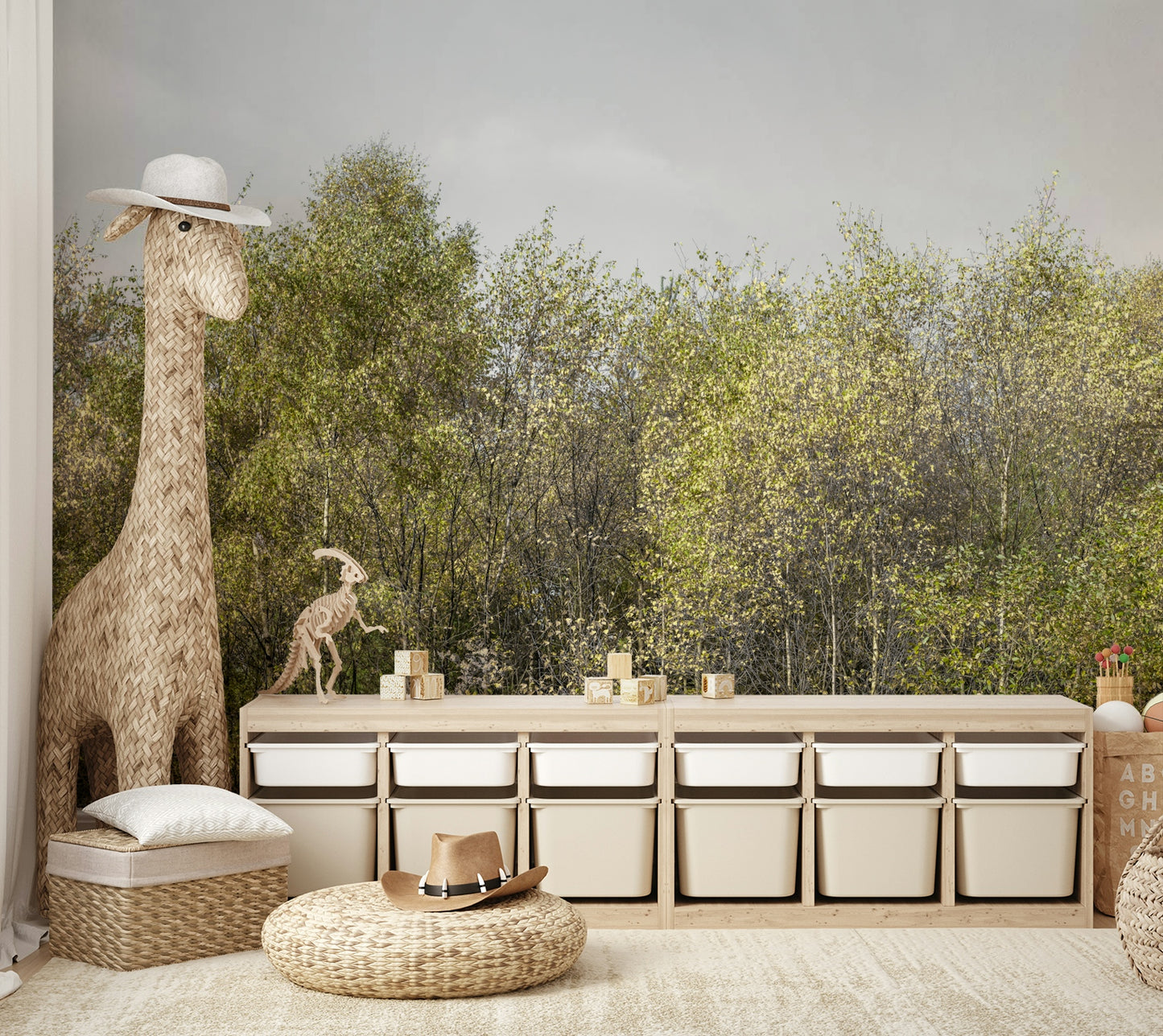 Birch Grove woodland wallpaper

