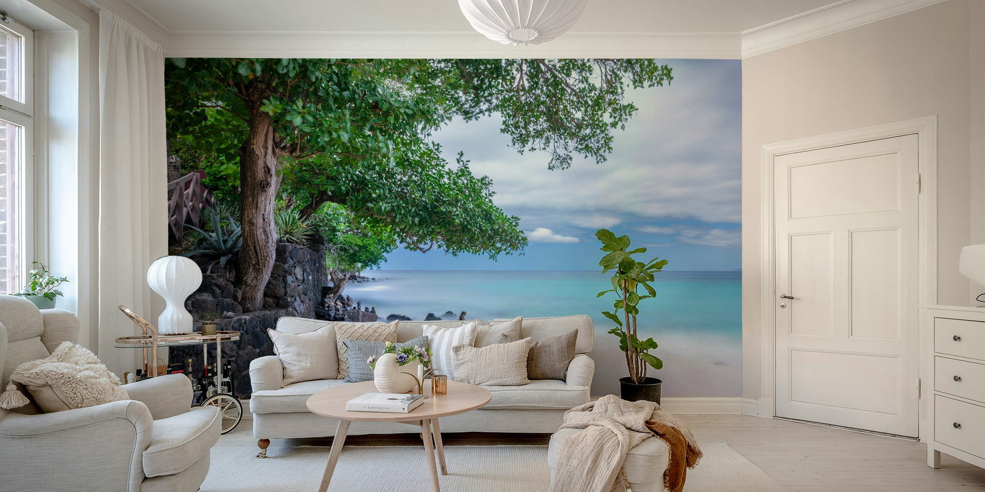 St Vincent beach calm mural wallpaper