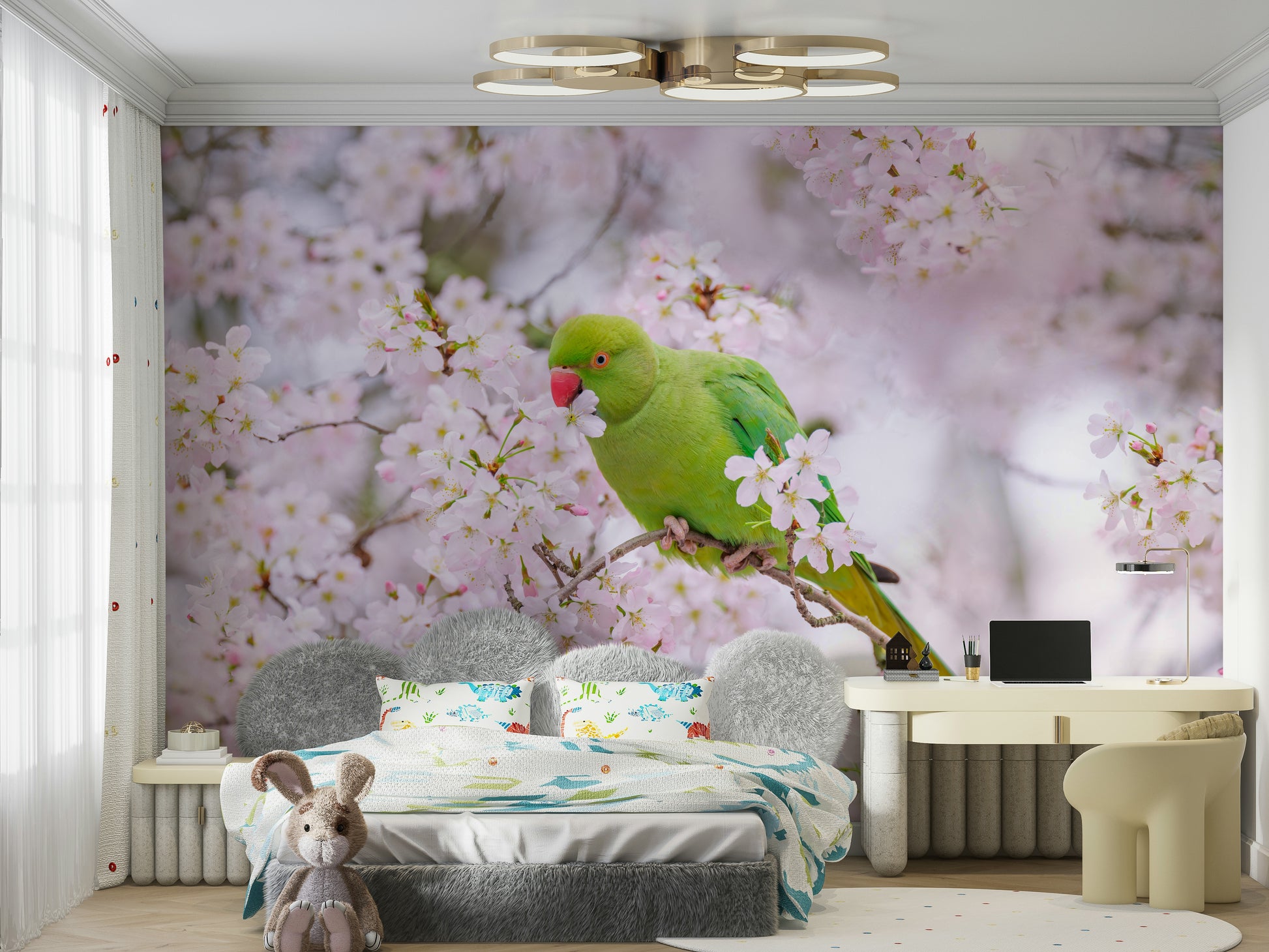 Blossom Bird foliage wallpaper for walls