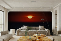 Sun Down coastal wall mural

