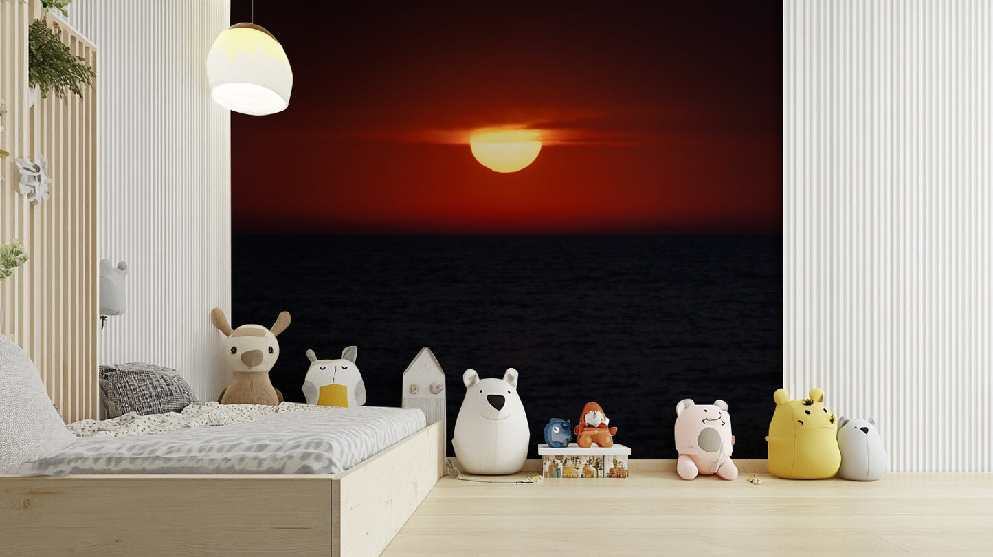 Sun Down sunset wall mural

