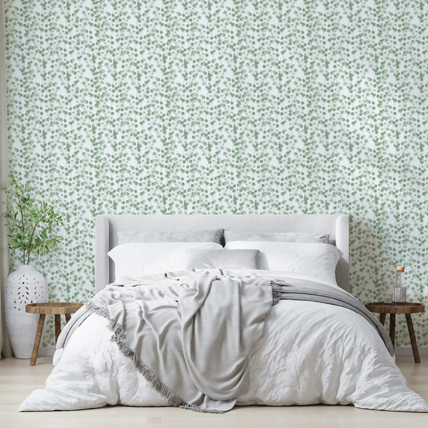 Eucalyptus Whisper gentle mural wallpaper

