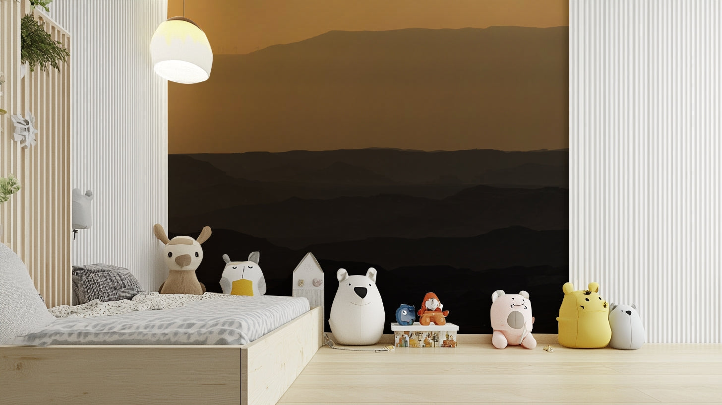 A beautiful serene desert landscape with a soft sunrise.

