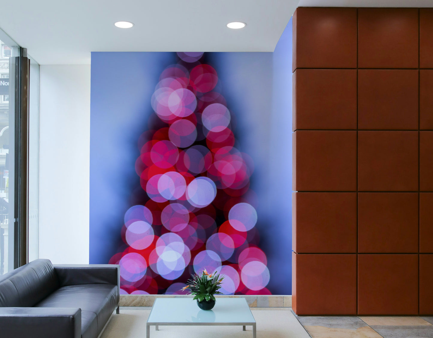 A living room featuring the London Eye wall mural.

