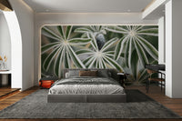 A living room featuring the blue lupine wall mural.