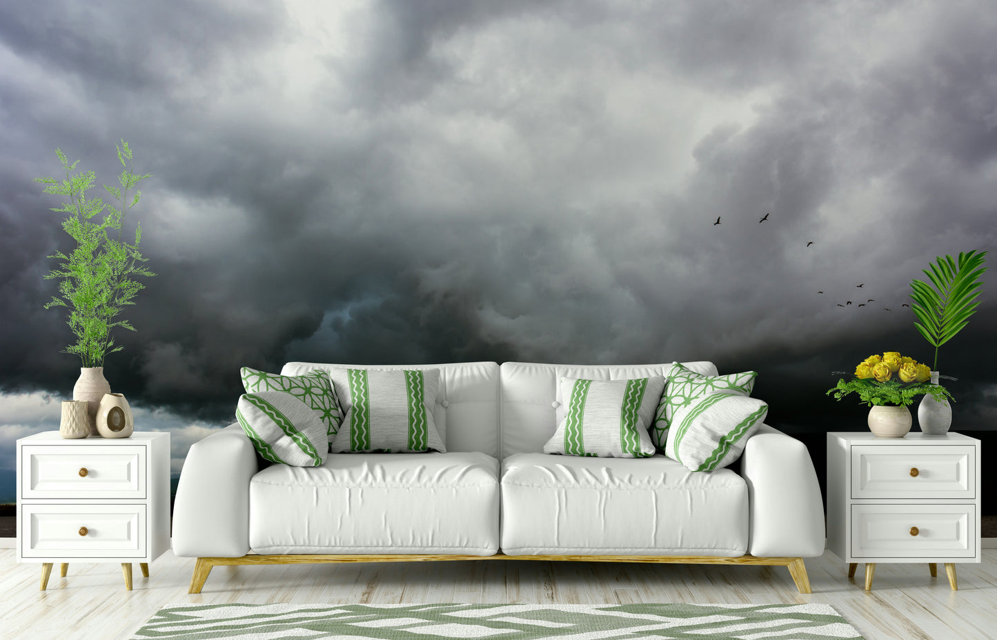 A contemplative open field wallpaper mural for a feature wall.

