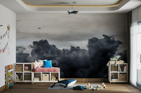 A classic cloudscape wallpaper for walls with a dramatic theme.


