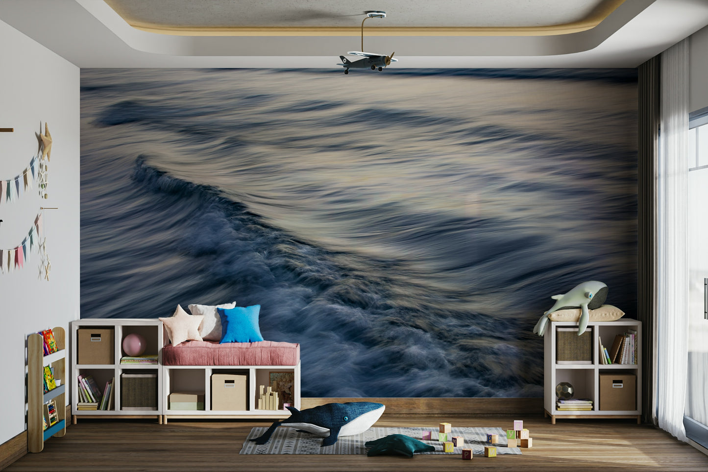 A serene ocean motion wall mural for your decor.

