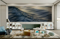 An artistic nature seascape mural for home decor.

