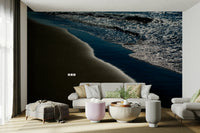 A contemplative rocky shoreline wallpaper mural for a feature wall.

