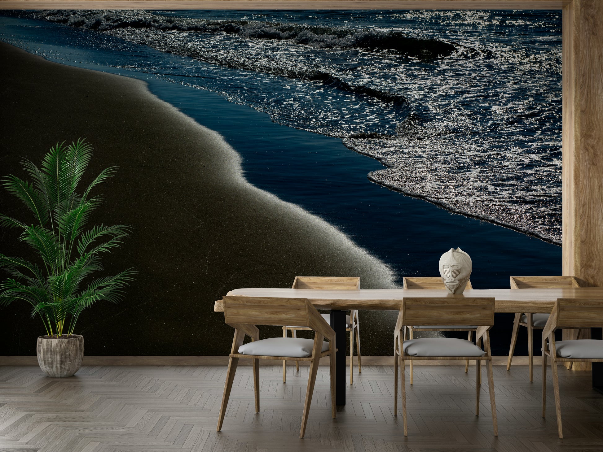 A classic ocean wallpaper for walls with a coastal theme.


