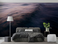 A calming water movement wallpaper mural that defines a space.

