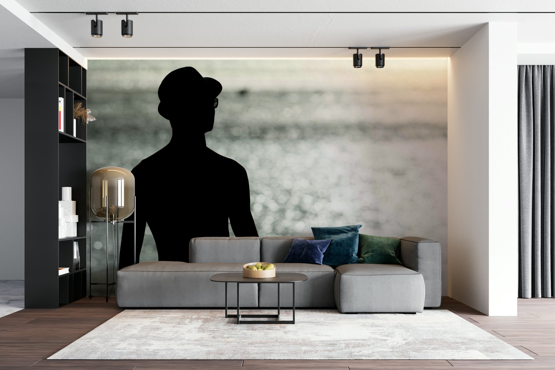 A beautiful panoramic wall mural for a living room.

