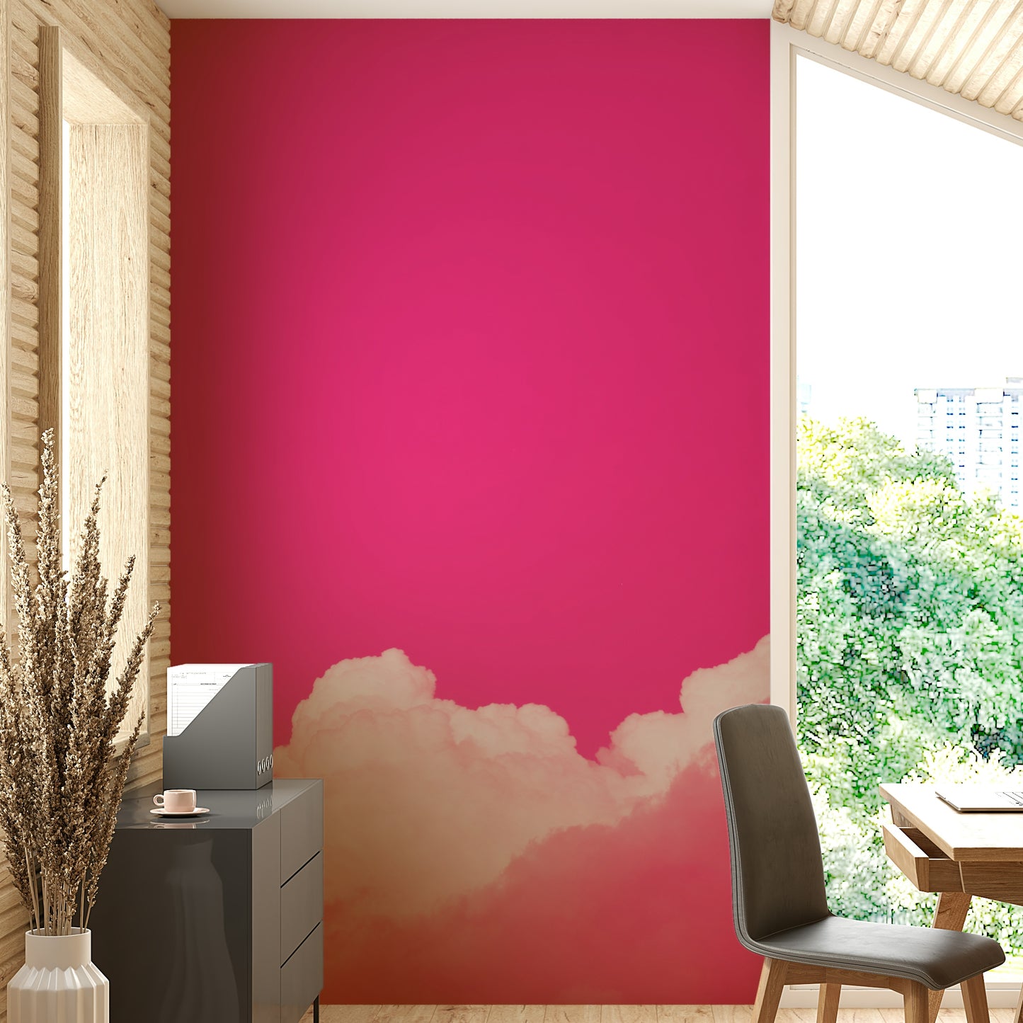 A classic cloud design wallpaper for walls with a vibrant theme.

