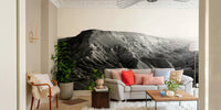 A graceful subtle pattern wall mural in warm, earth tones.


