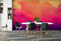 A beautiful modern sky wall mural for a living room.

