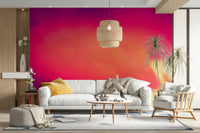 A calming serene sky wallpaper mural that defines a space.

