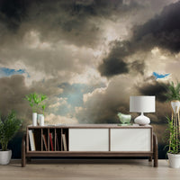 A contemplative misty design wallpaper mural for a feature wall.

