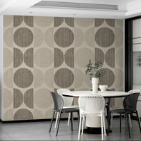 A contemplative midcentury design wallpaper mural for a feature wall.

