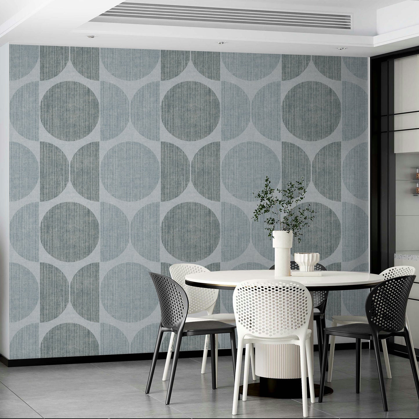 A contemplative modern design wallpaper mural for a feature wall.

