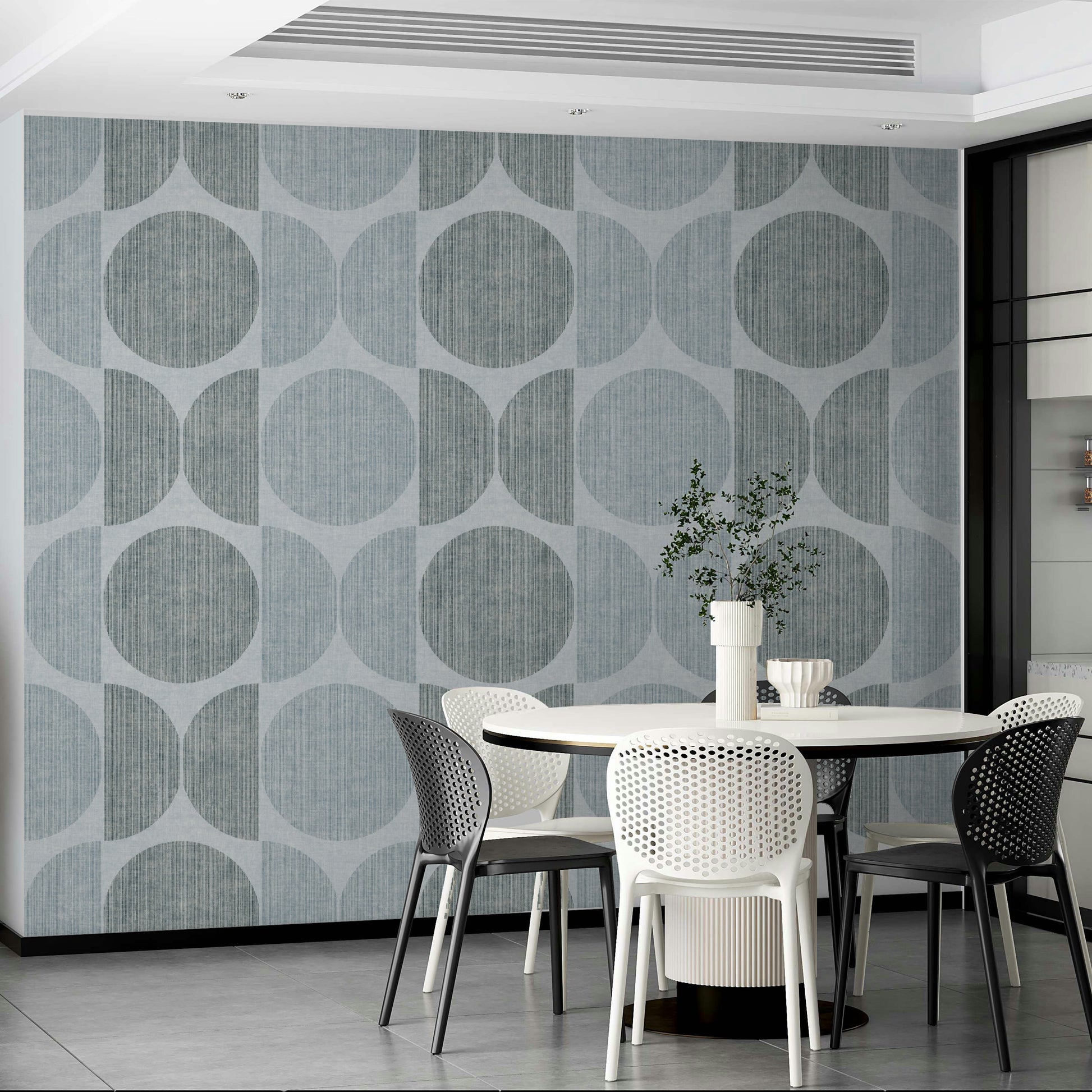 A contemplative modern design wallpaper mural for a feature wall.

