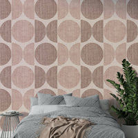A calming playful geometric wallpaper mural that defines a space.




