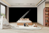 An artistic abstract design mural for home decor.

