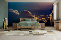 A graceful subtle pattern wall mural in bright, fresh tones.

