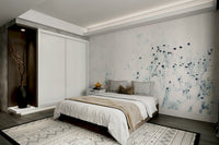 A beautiful modern art wall mural of a plant.

