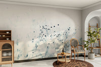 A calming thistle design wallpaper mural that defines a space.

 