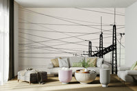 A classic power station wallpaper for walls.

