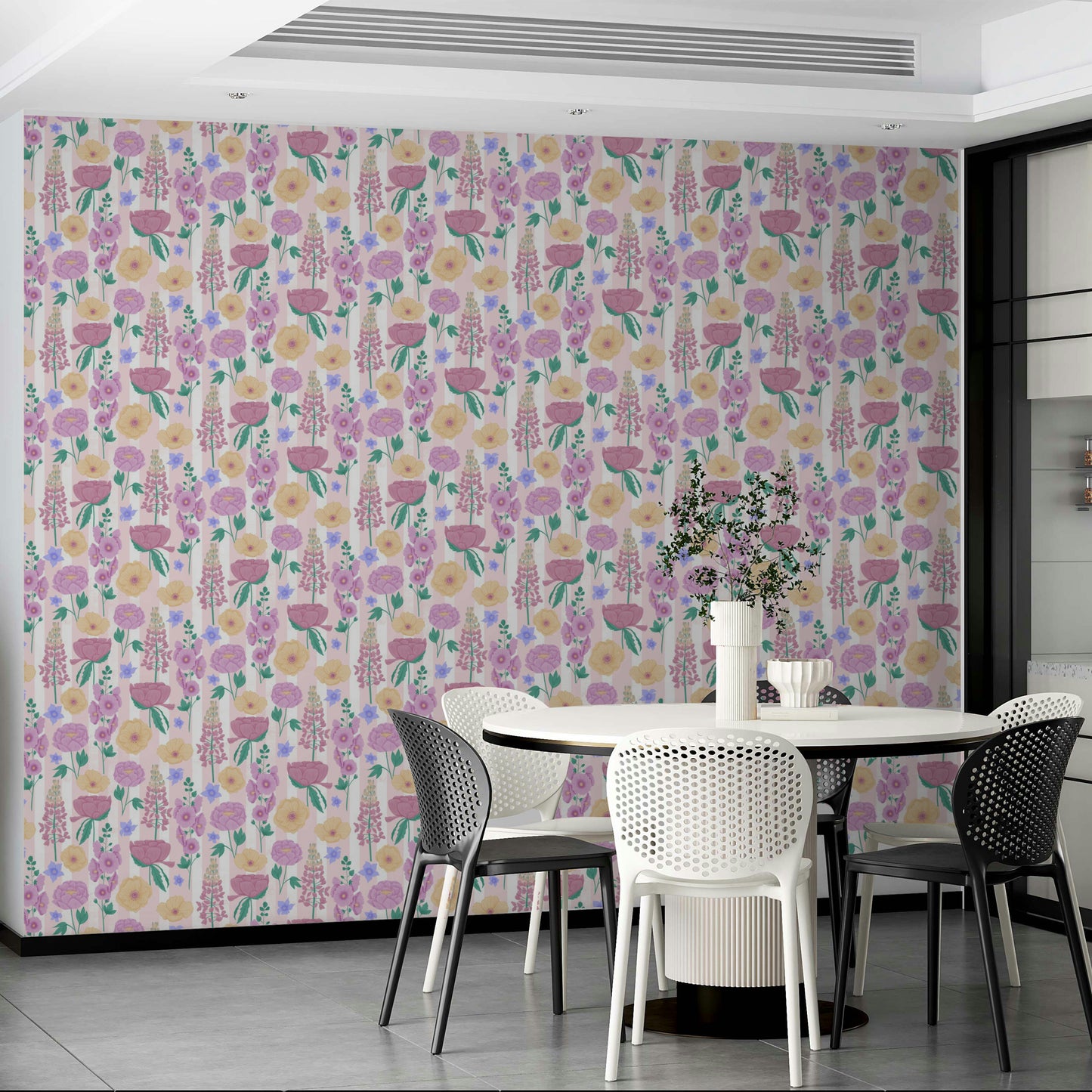 A tranquil garden scene wall mural for your decor.


