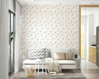 A contemplative soft floral wallpaper mural for a feature wall.

