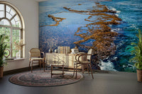 A classic beach scene wallpaper for walls.

