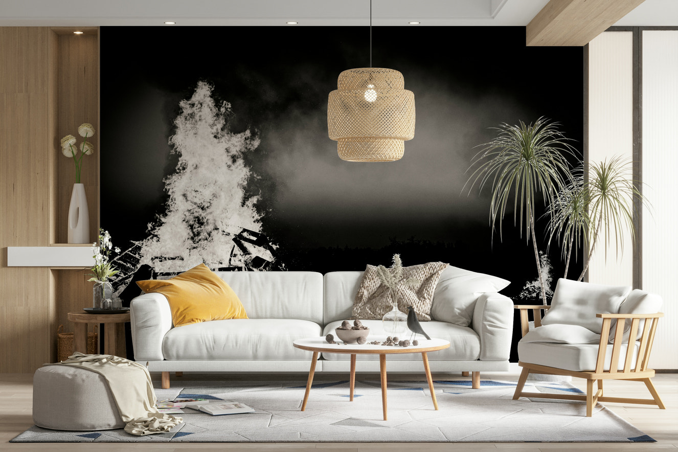 A serene festive light wall mural for your decor.

