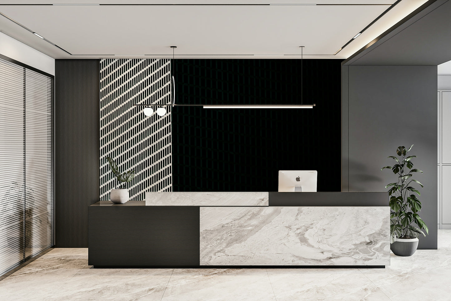 A beautiful modern office wallpaper mural for a professional space.

