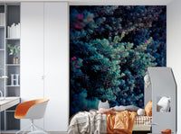 An artistic nature inspired mural for home decor.

