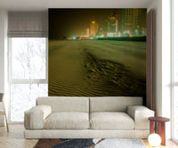 A beautiful wide-angle wall mural of a clear horizon.

