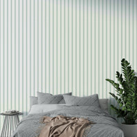 An artistic abstract stripe mural on minimalist wallpaper.

