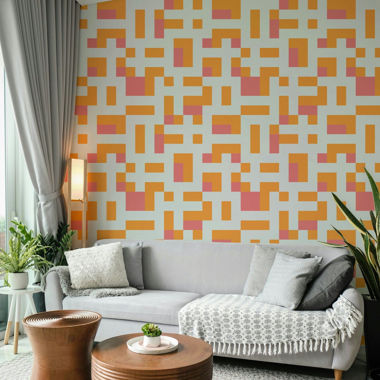 A serene abstract pattern wall mural for your decor.

