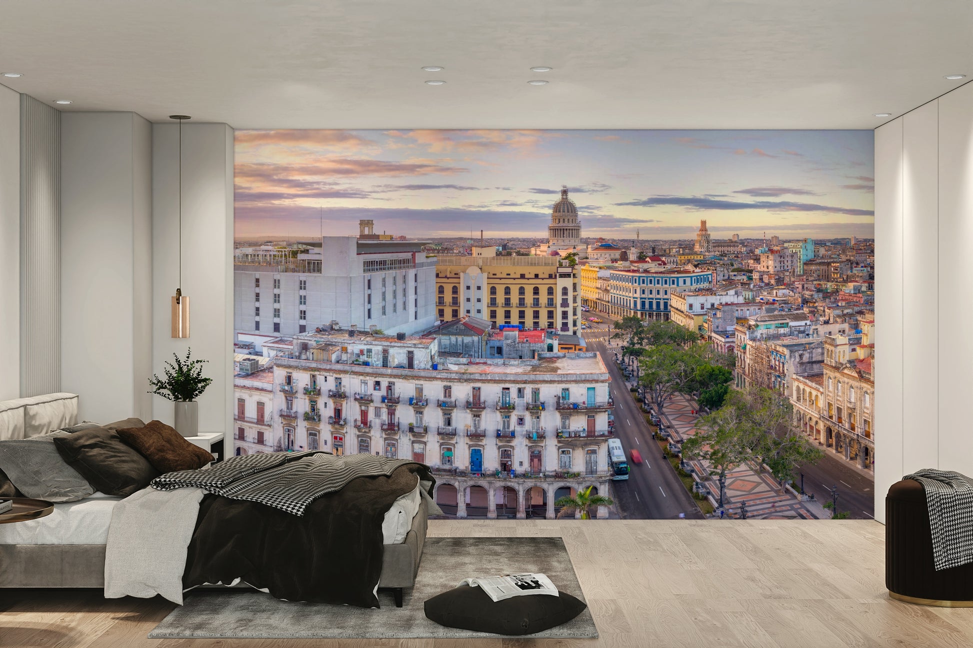 A classic Havana wallpaper for walls.

