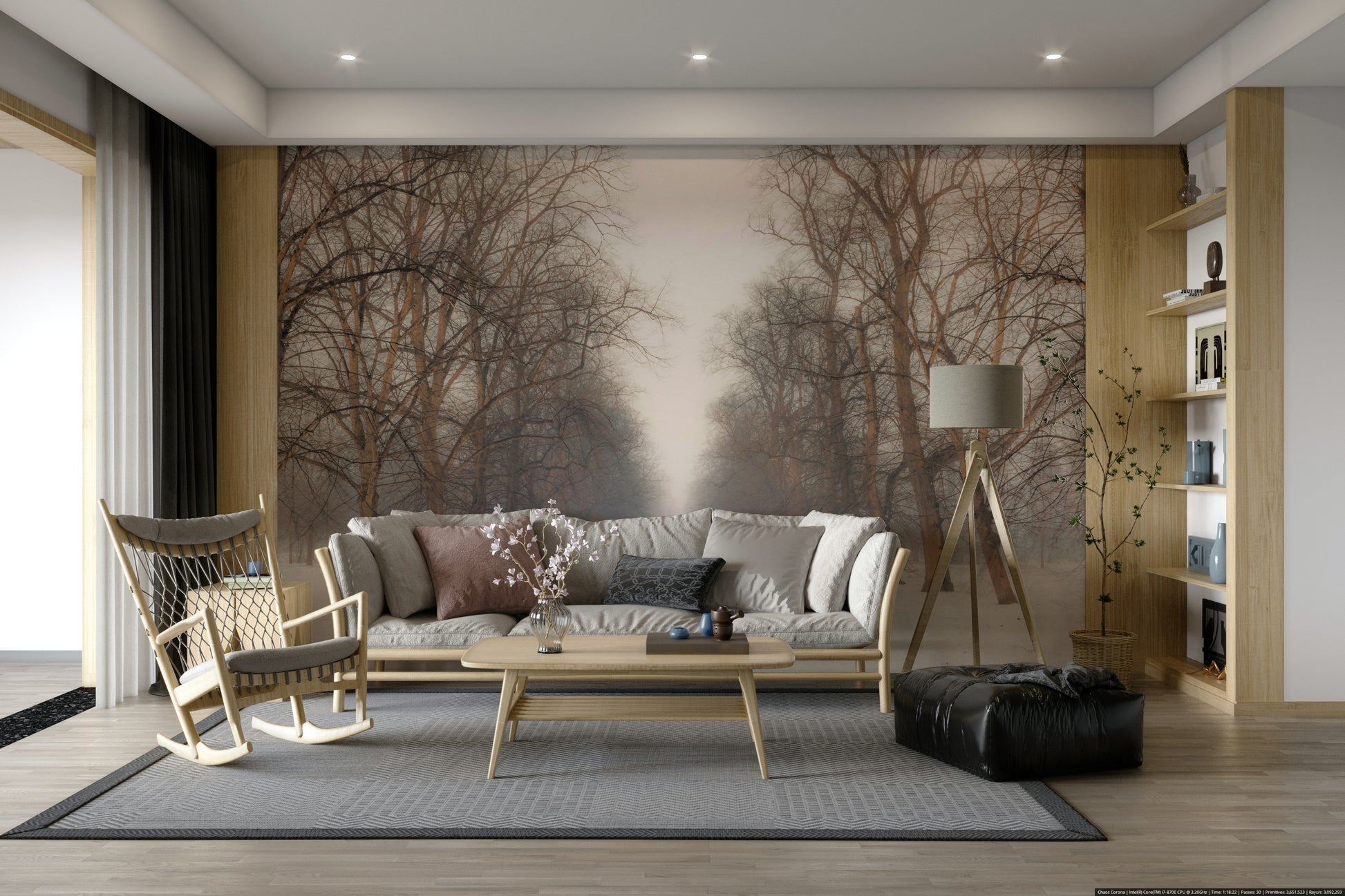 A tranquil London park wall mural for your decor.

