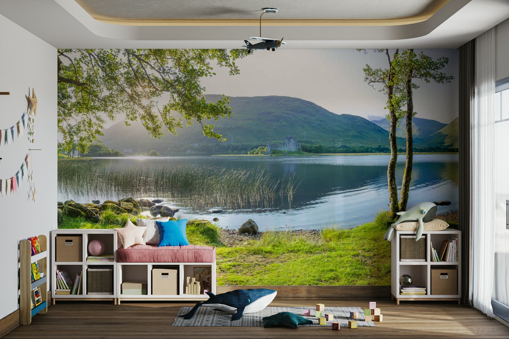 A classic glen landscape wallpaper for walls.

