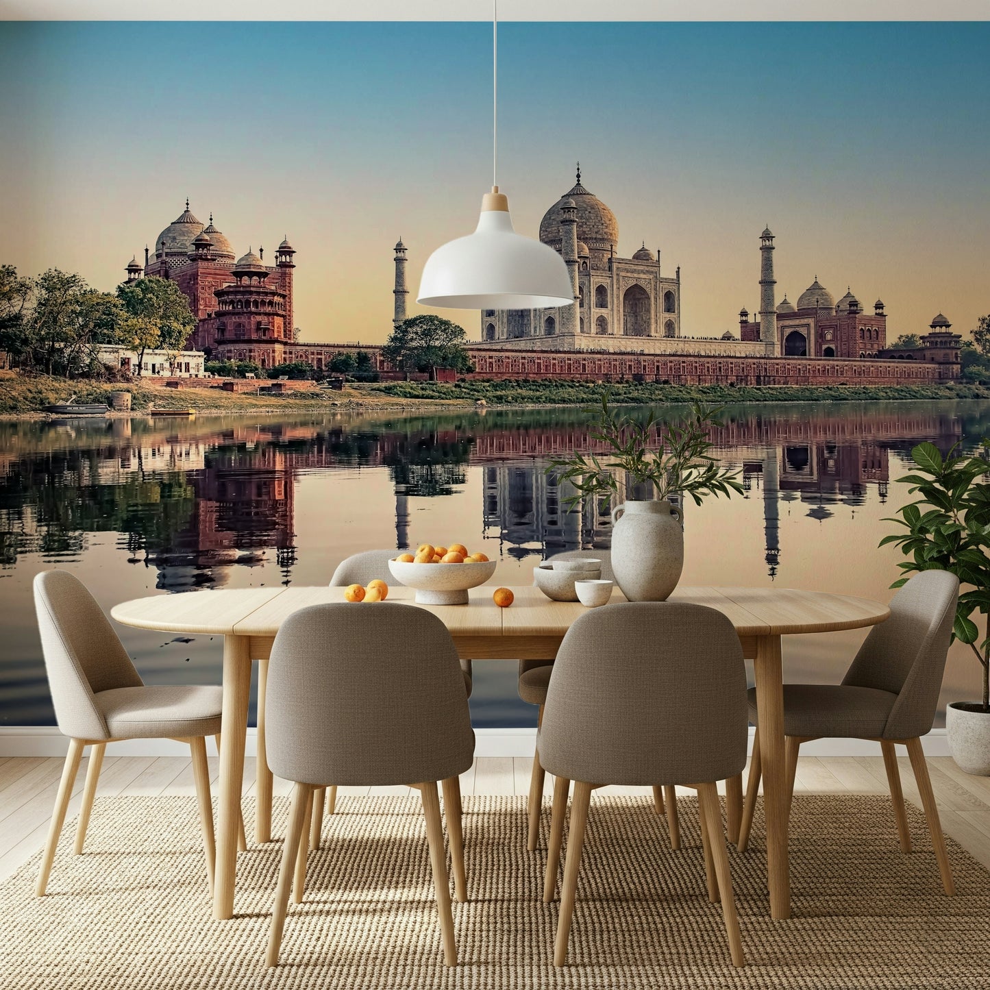 Taj Mahal's Reflection Wall Mural