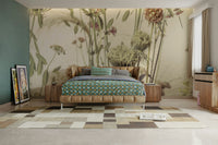 A tranquil subtle flower wall mural for your decor.

